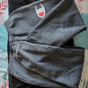 Champion athletic sweatpants/ athletic wear boys gray large